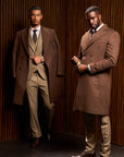 Chocolate Brown Double-Breasted Overcoat