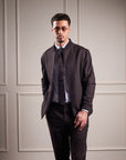 Brown Pinstripe Trackie Suit