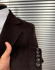 Classic Chocolate Brown Single Breasted Overcoat