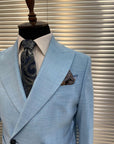 Powder Blue Double-Breasted Suit