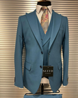 Steel Blue Three-Piece Suit