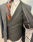 Charcoal Gray Pinstripe Three-Piece Suit