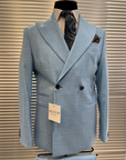 Powder Blue Double-Breasted Suit