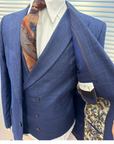 Blue Pinstripe 3-Piece Suit
