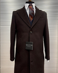 Classic Chocolate Brown Single Breasted Overcoat