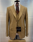 Camel Pinstripe Suit