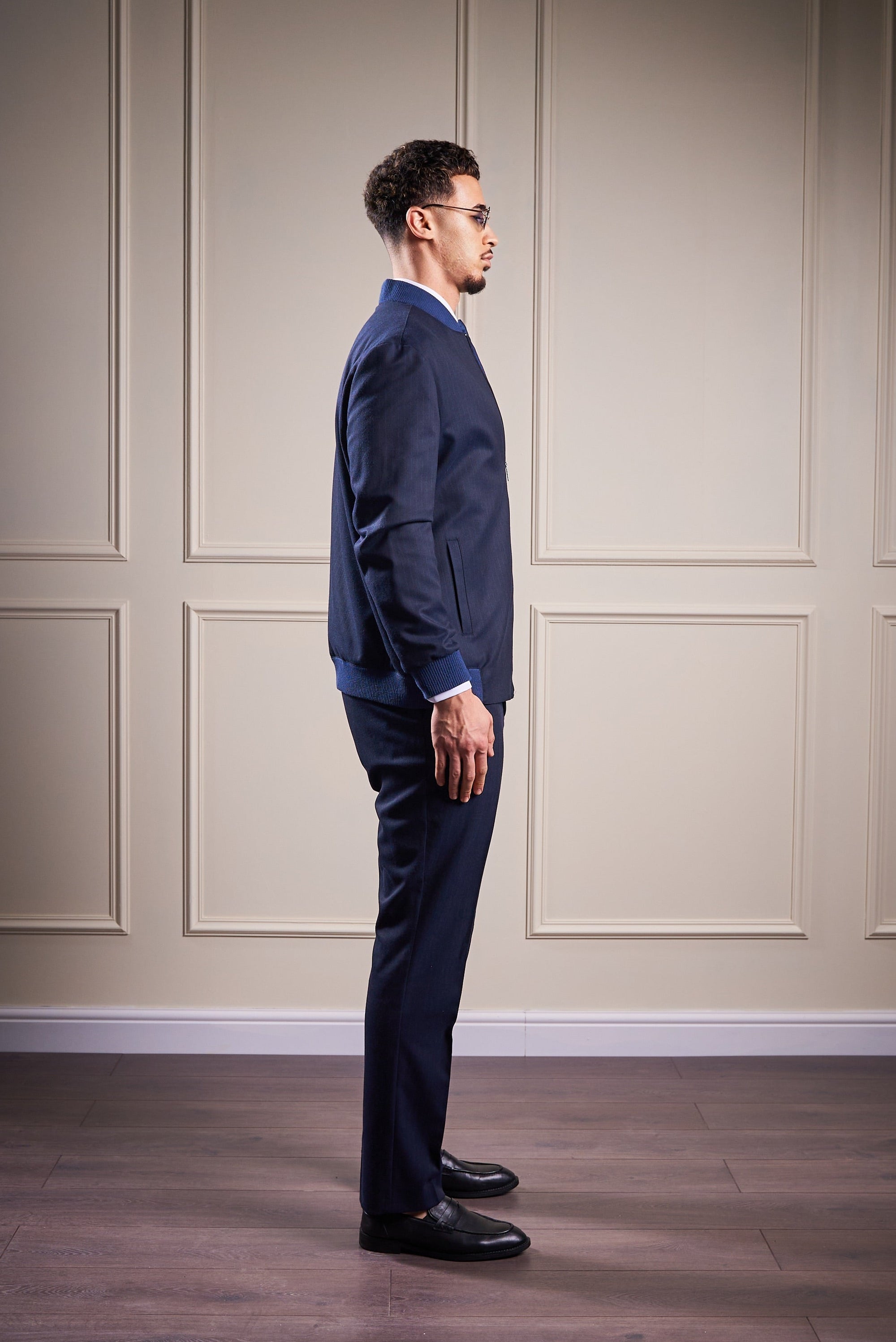 Blue Pinstripe Trackie Suit