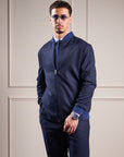 Blue Pinstripe Trackie Suit
